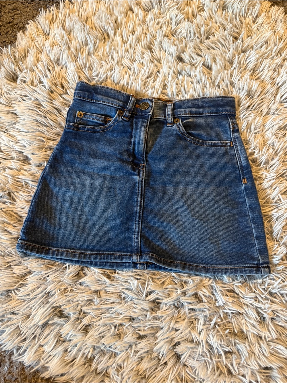 J. Crew Blue Denim A-Line Kids Skirt